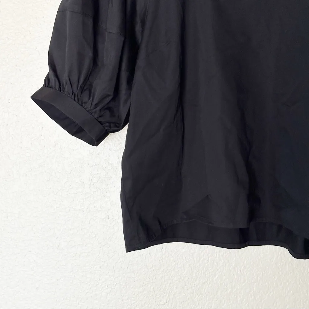 Madewell Top Women Relaxed Scoopneck Short-Sleeve 100%‎ Cotton Lightweight Black - Image 6