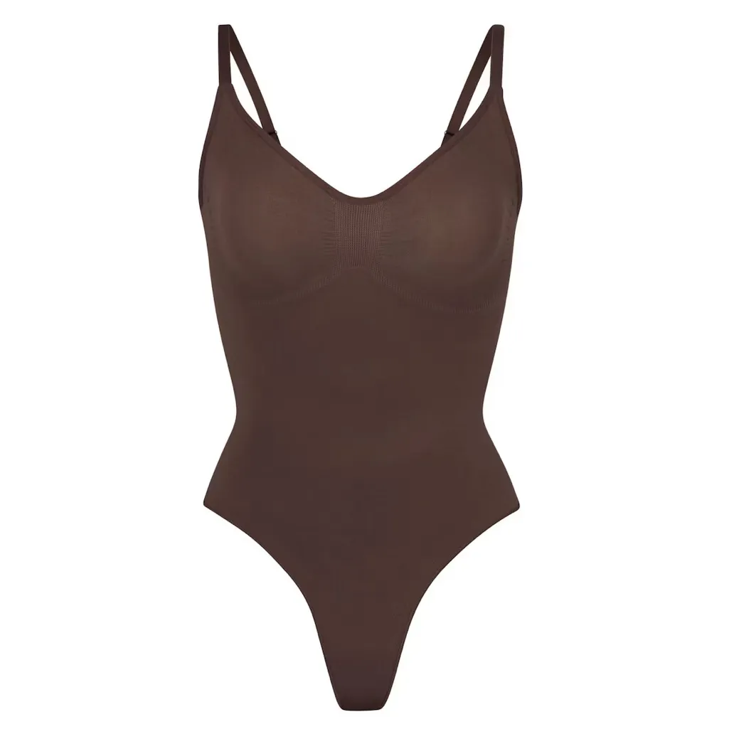 SKIMS SHAPEWEAR SEAMLESS‎ SCULPT THONG BODYSUIT BROWN COCOA NWOB size 4X - Image 2