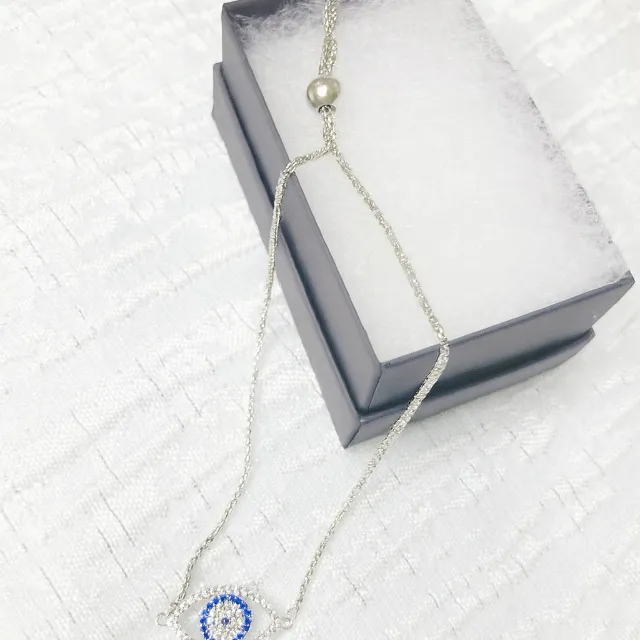 Antian Accesorio™ Evil Eye Zirconia Silver Plated Bracelet - Image 3