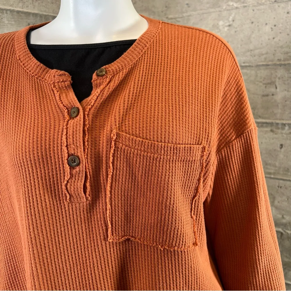 Madewell  Waffle Henley Top - Image 3