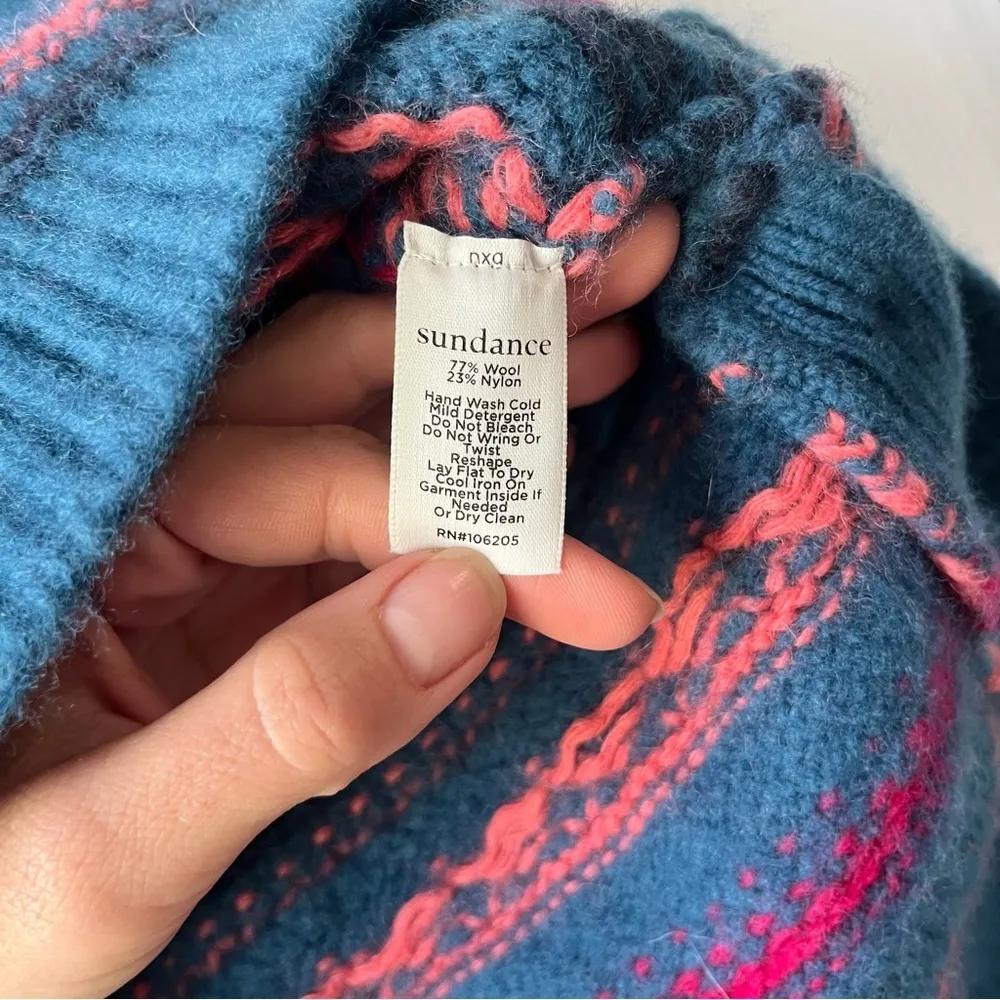 Sundance Fell Fair Isle Wool Sweater size small - Image 5