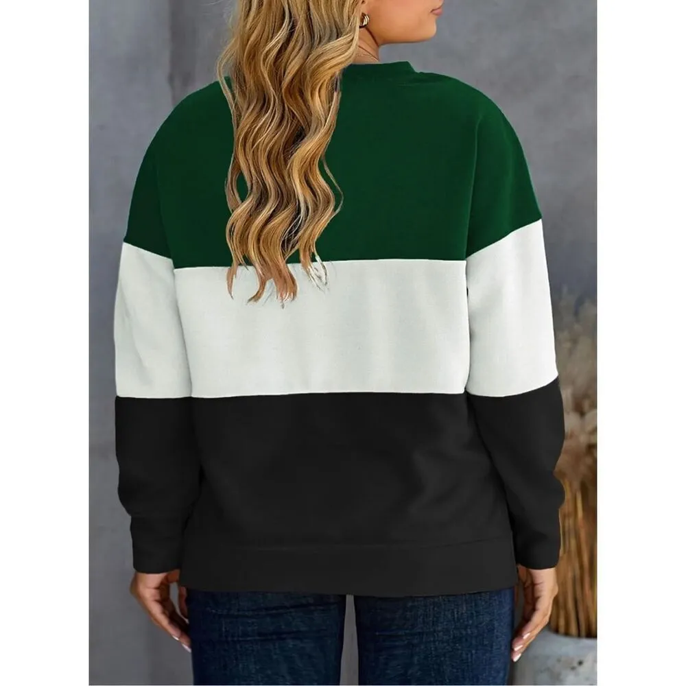 NEW Plus Size Sweatshirt Crew Neck Oversized Soft Pullover 4X Green - Image 2