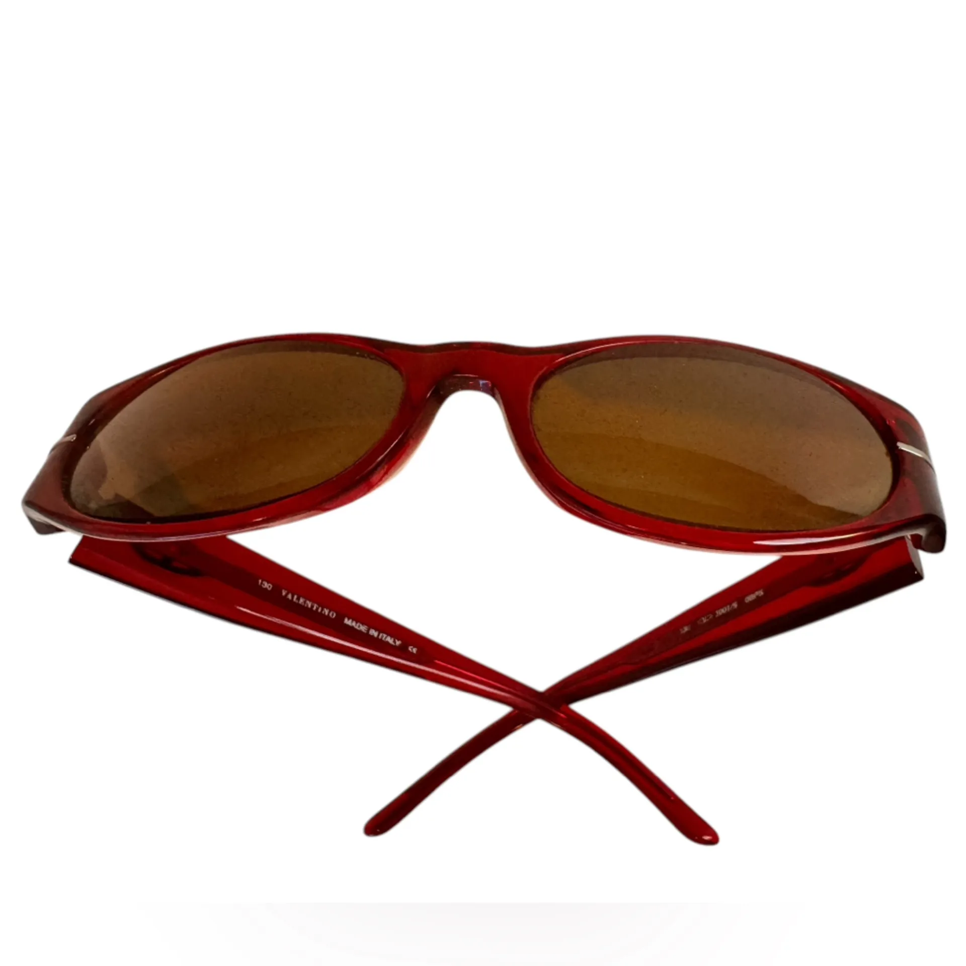 Valentino Oval Cat Eye Sunglasses Red Gradient Frames Prescription Lenses Frames - Image 4