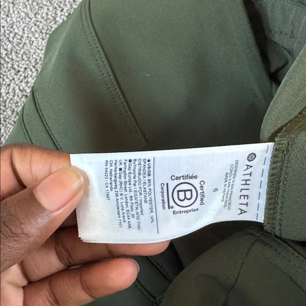 Athleta Endless Army Green Pants SIZE 6 - Image 5