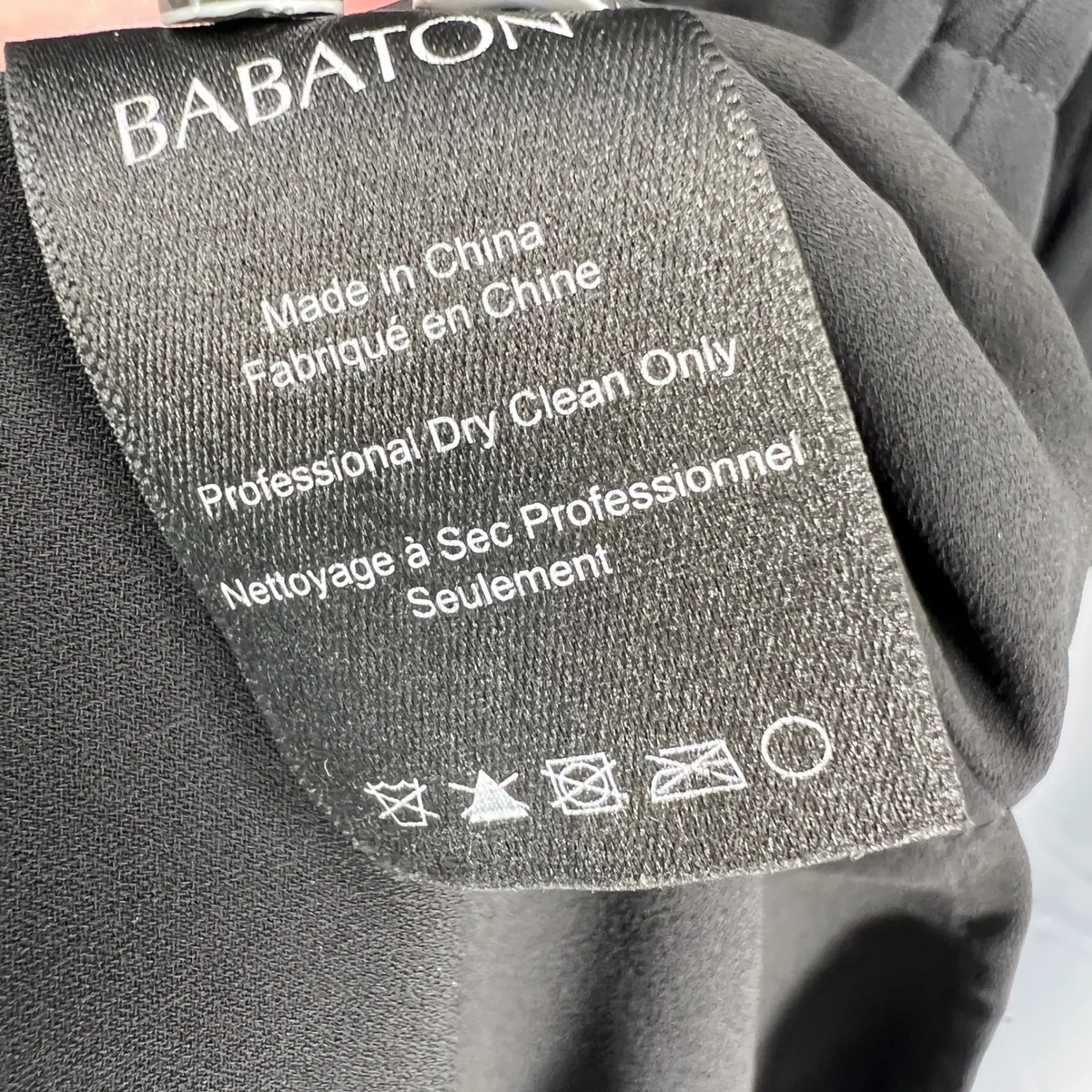 Babaton Aritzia 100% Silk Black Dress XS Long Sleeve Drawstring Waist - Image 4