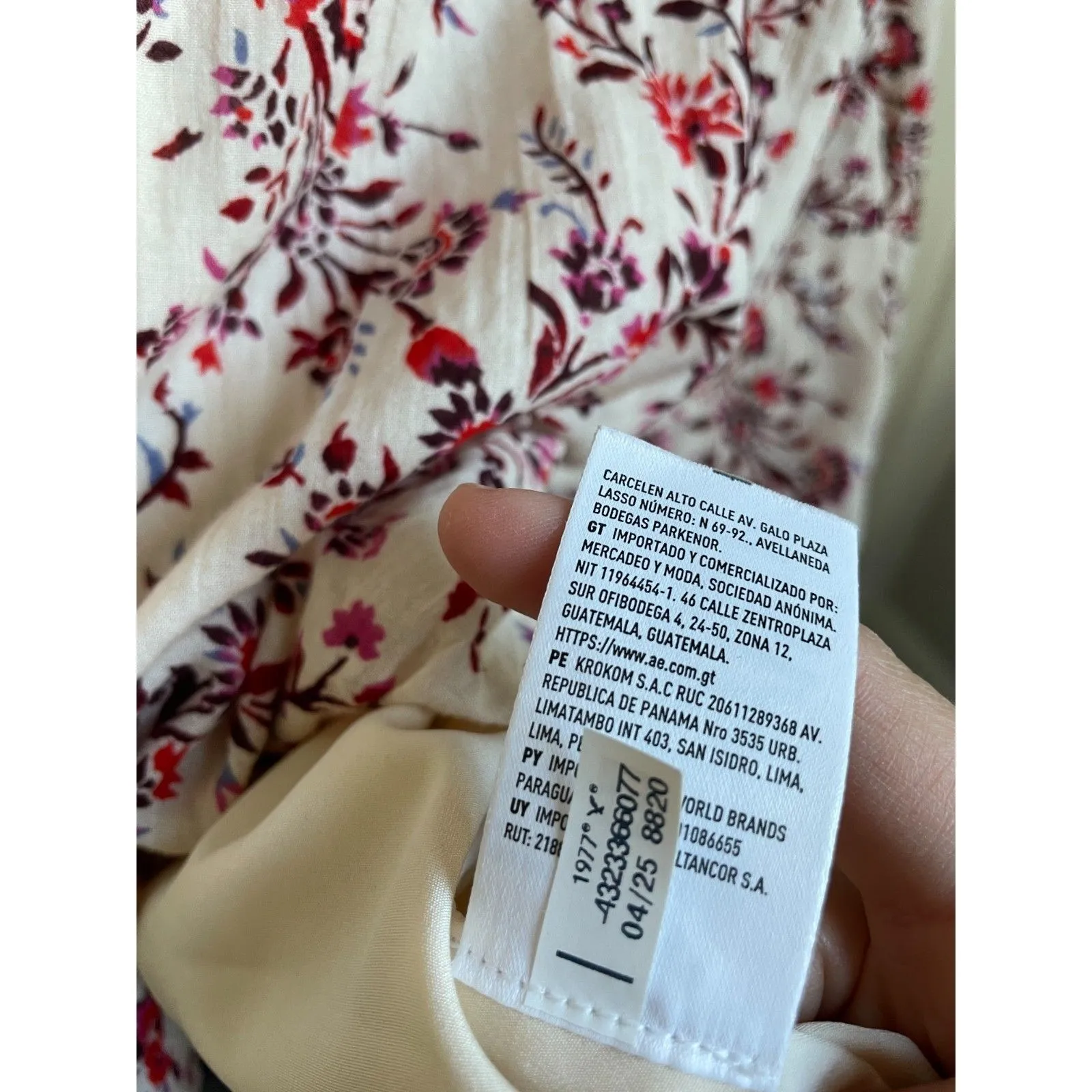 American Eagle AE Bella Bubble Mini Dress floral size L - Image 7