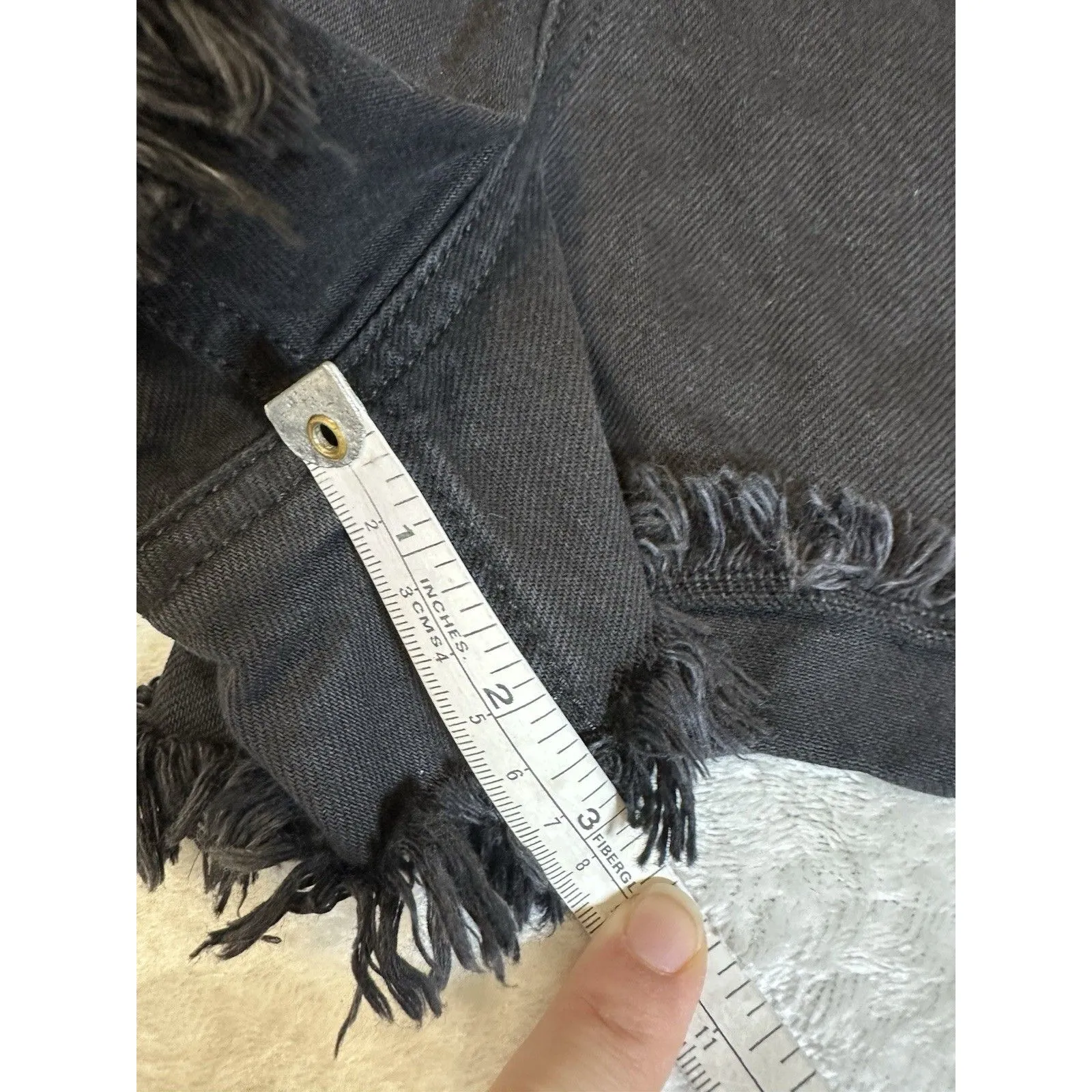 Show Me Your Mumu  Denim Romper Jumpsuit Black Denim Sleeveless Shorts Overalls M - Image 9