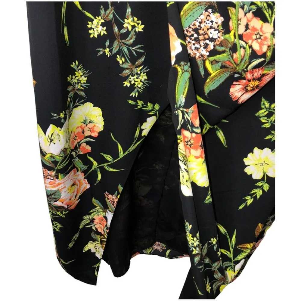 Rachel Rachel Roy One Shoulder Floral Dress Size 14 NWT Black - Image 8