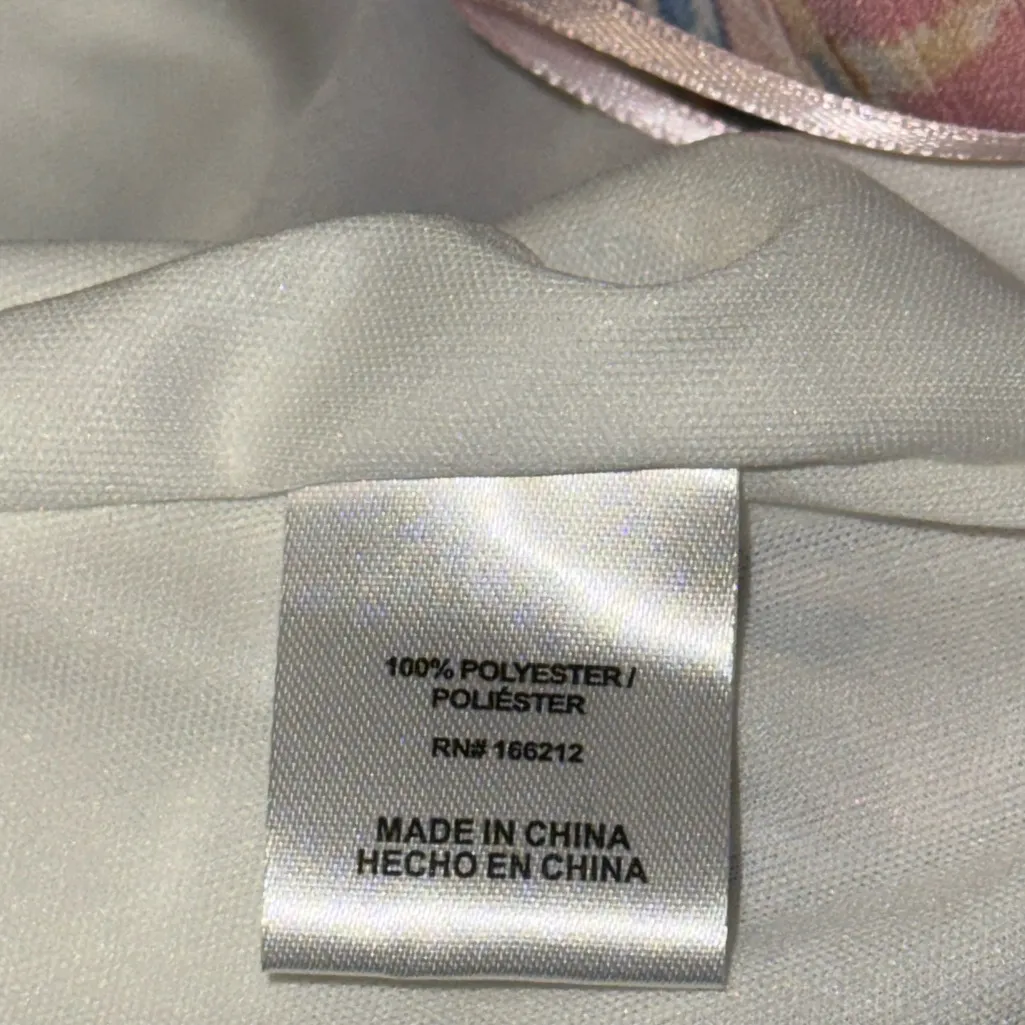 Ninety Clothing Co Pleated Skirt Watercolor Print Pink Blue Women’s Medium M - Image 11