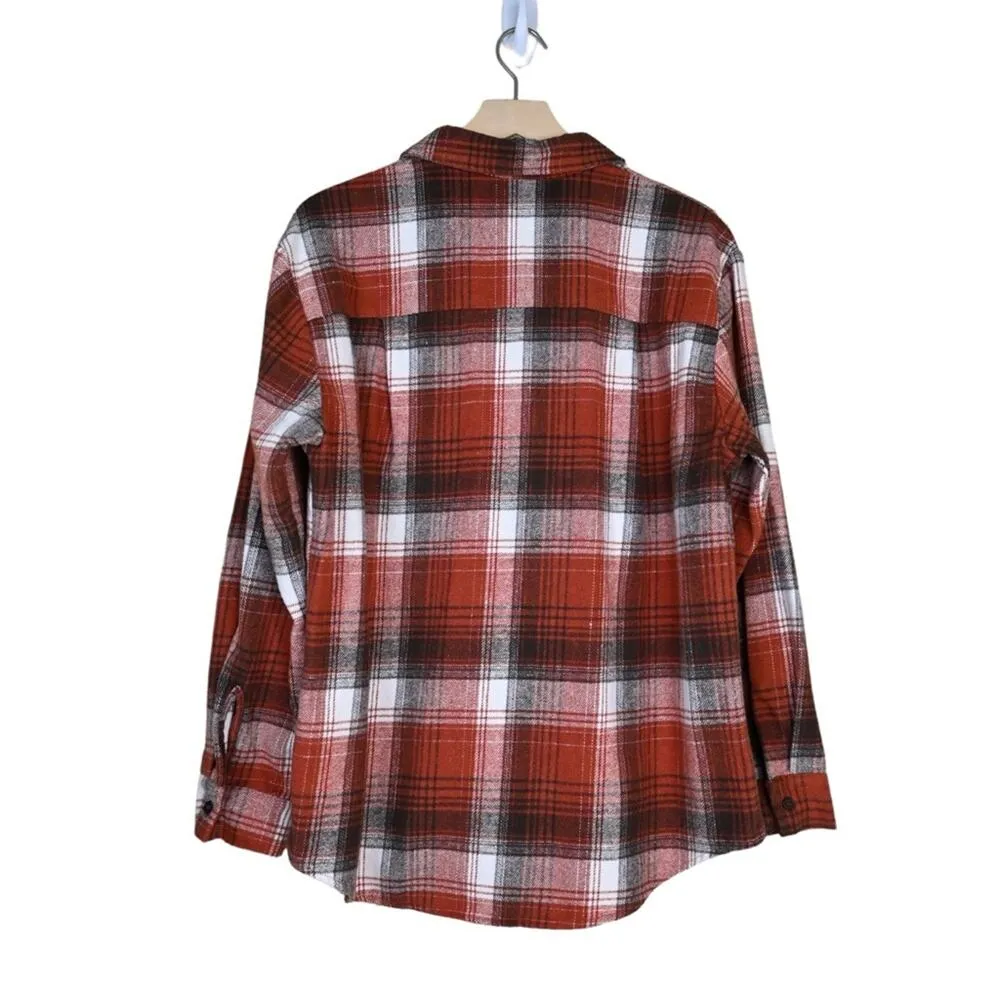 Amazon Womens L Plaid Long Sleeve Button Down Shirt - Image 2