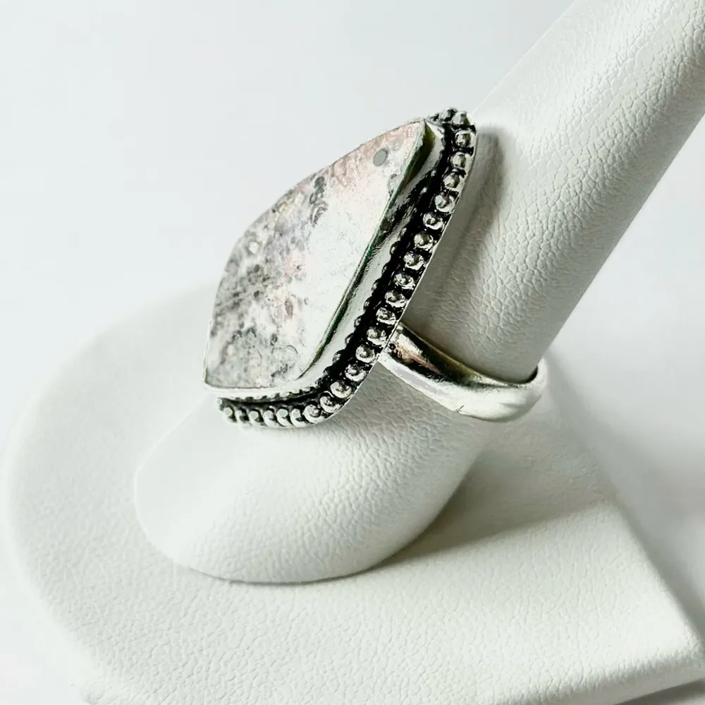 LEOPARD Skin Jasper Genuine Stone 925 Sterling Silver Ring - Image 2