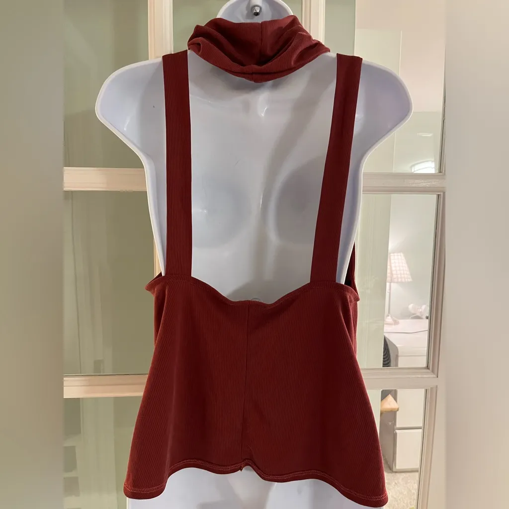 Wishful Thinking Cowl Neck Open Back Tank Top - Image 2