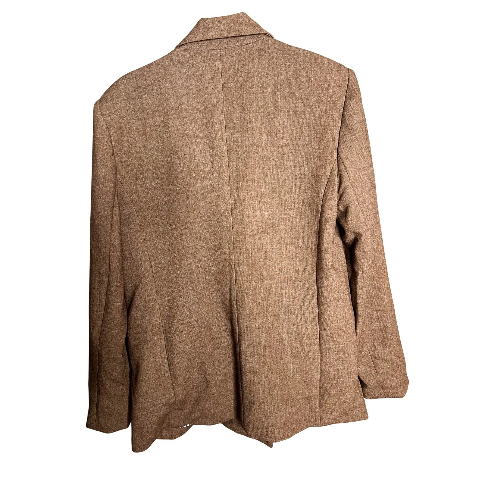 Anthropologie Maeve Oversized Blazer Jacket Size Small Double Breasted Brown - Image 9