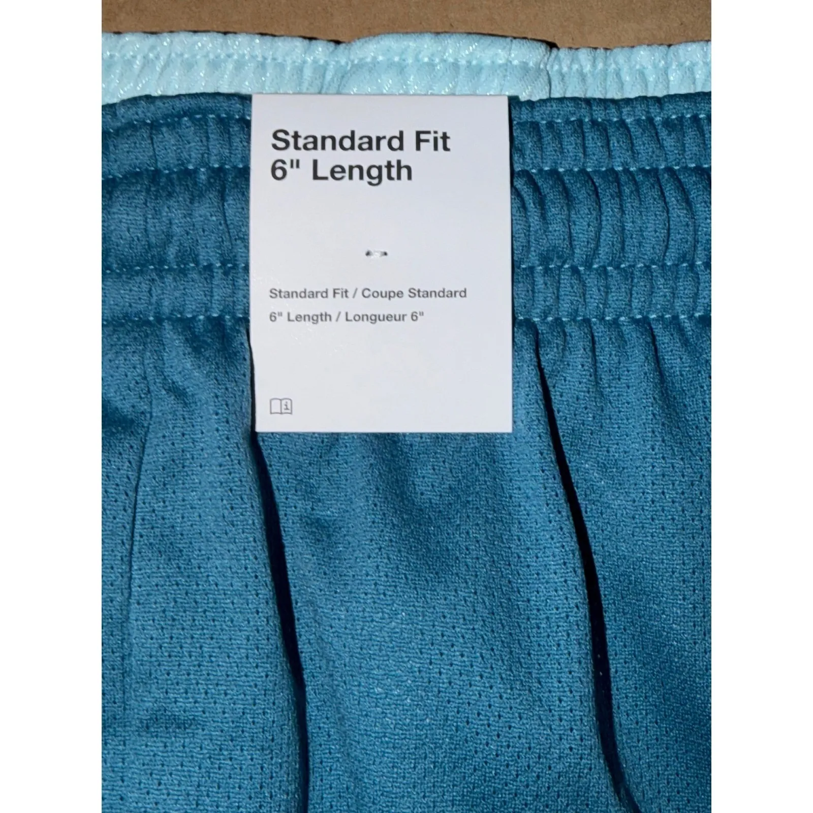 Nike Womens Standard Fit 6 In Length Basketball Shorts Reversible Teal Blue Sz L - Image 7