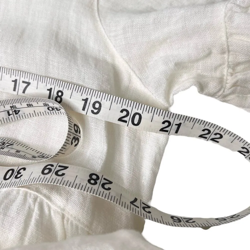 New Women’s Brave + True 100% Linen Clementine Dress Size S White - Image 8