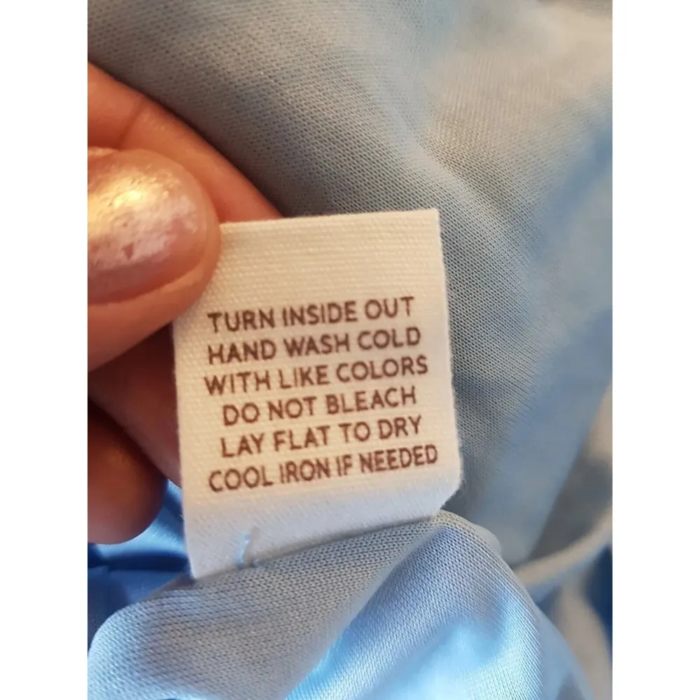 Blu Pepper Womens Dress Size Small Mini Flutter Sleeve Button down Ruffle Hem - Image 10