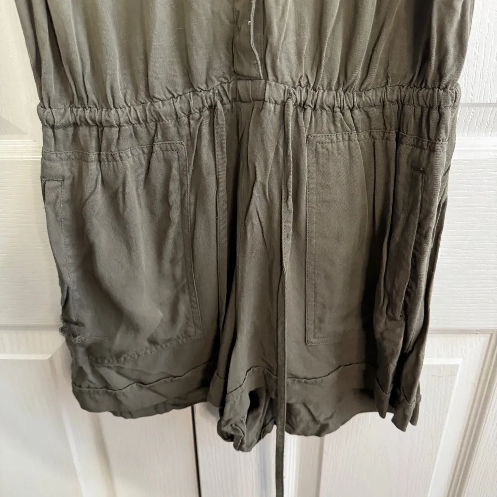 Mossimo green short sleeve romper size XS - Image 2