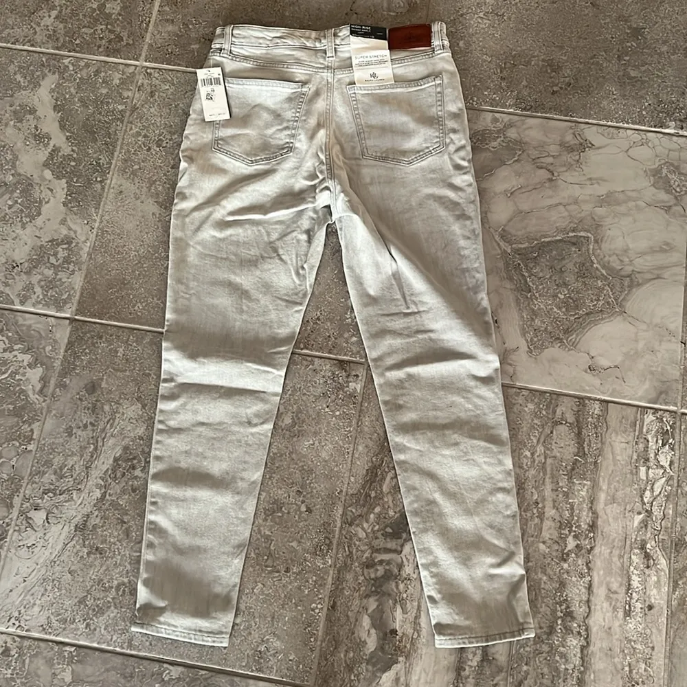 Lauren Ralph Lauren High Rise Skinny Ankle Jeans, Grey, Size 10 New w/Tag $99.5 - Image 3