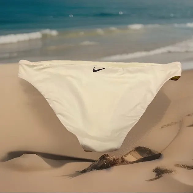 New‎ NWT Nike Swim Essential Women's Hipster Bikini Bottom Pale Yellow Size XL - Image 2