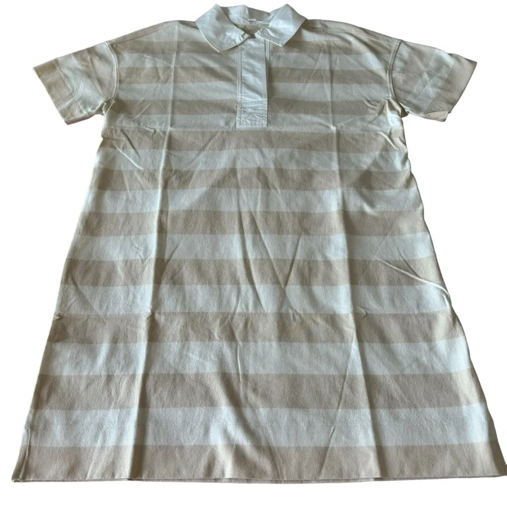 Everlane The Organic Cotton Striped Pullover Short Polo Dress Size M - Image 3