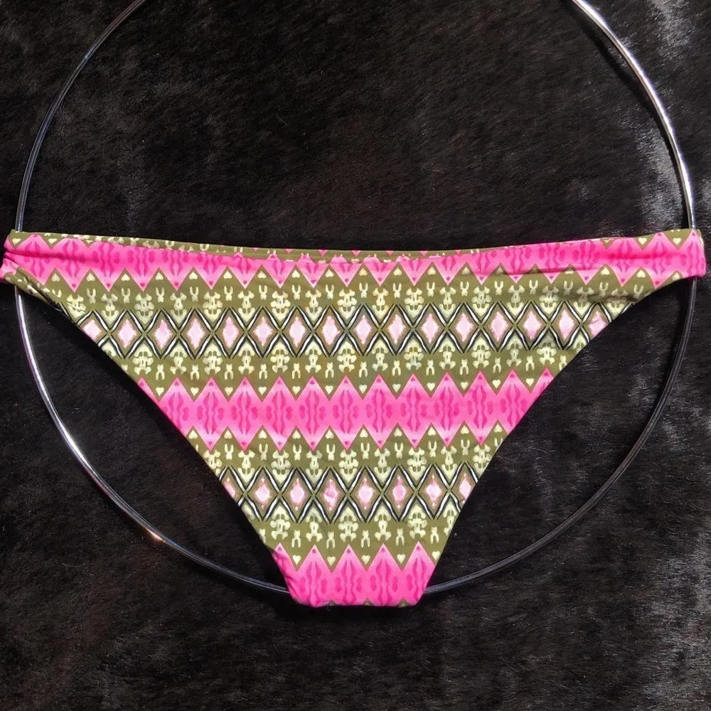 Frankie's Bikinis Pink Ikat Bikini Bottom - Image 27