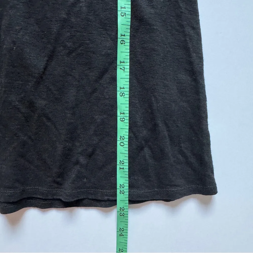 Eileen Fisher Black Organic Linen Short Sleeve T-Shirt Size X-Small NWOT - Image 5