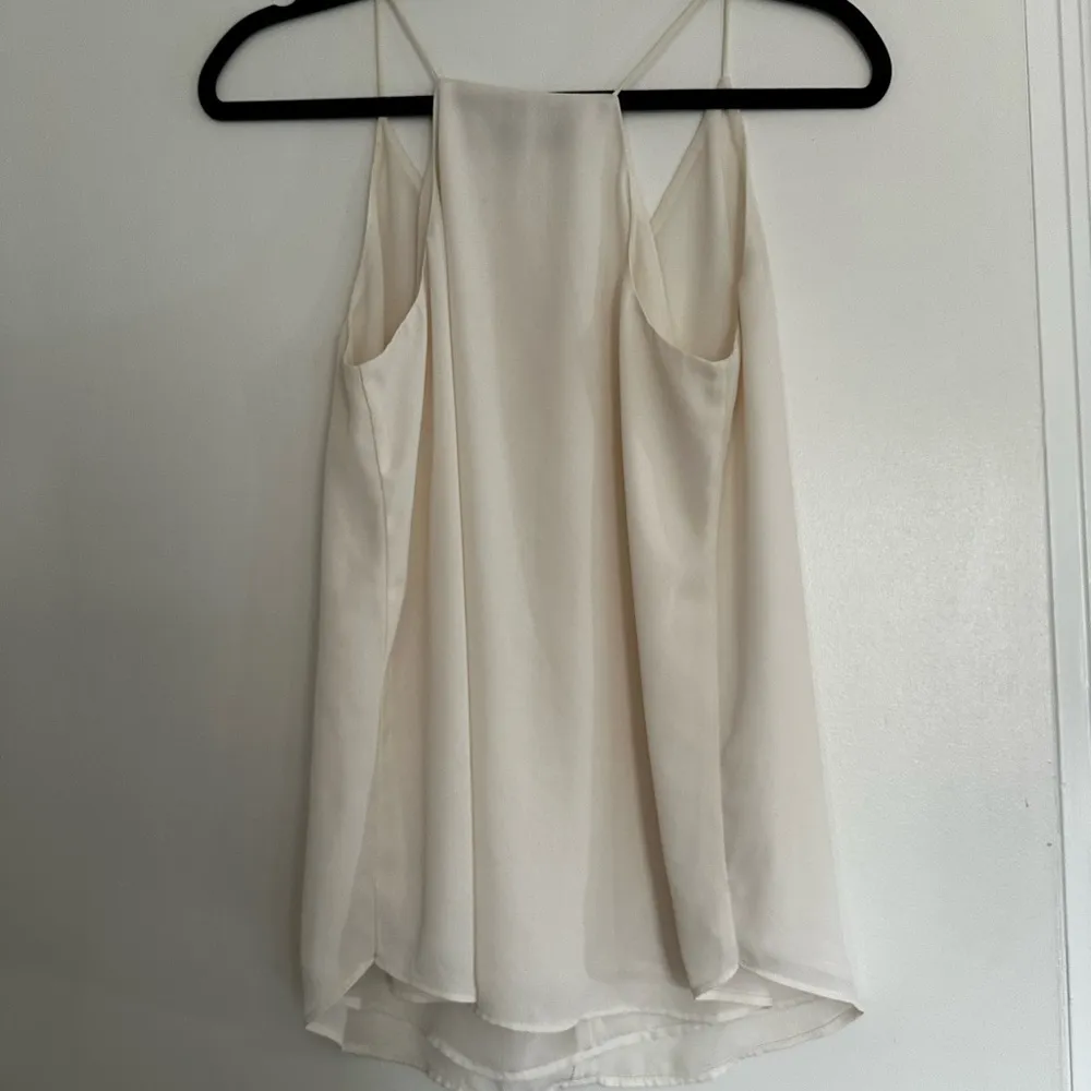 Loft Women’s  Small Flowy Chiffon White Spaghetti Strap Halter Blouse - Image 11
