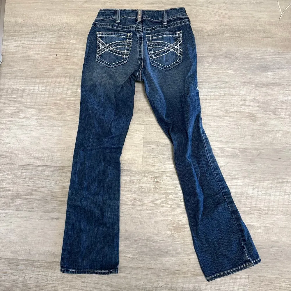 Ariat 26R FR DuraStretch Entwined Boot Cut Blue Jeans 10019544 Women's - Image 3