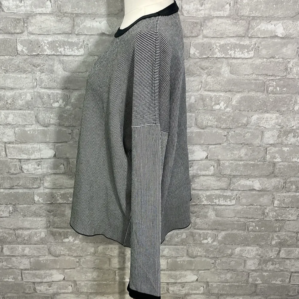 Eileen Fisher Striped Ribbed Boxy Pullover Sweater - Image 3