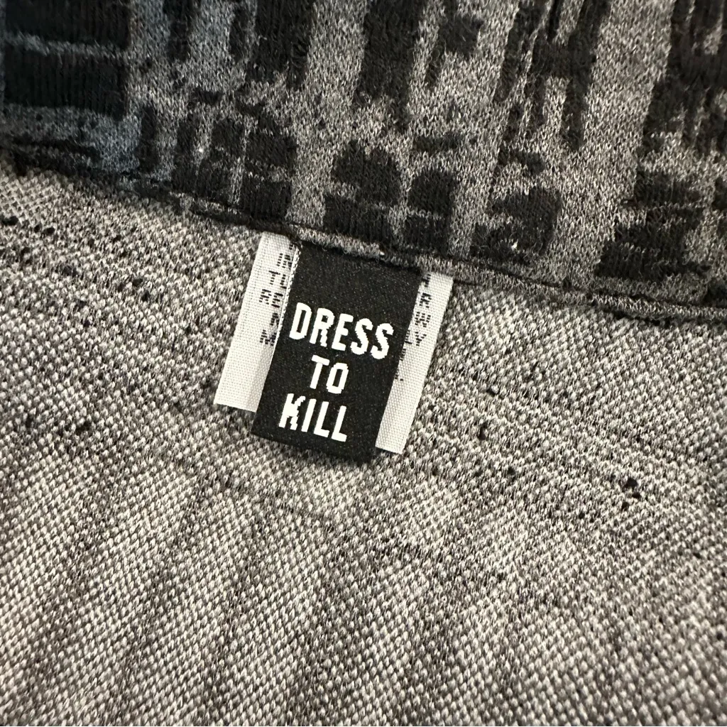 Dress to Kill Jacket Blazer Single Button‎ Artsy Lagenlook Pattern Gray One Size Size undefined - Image 6