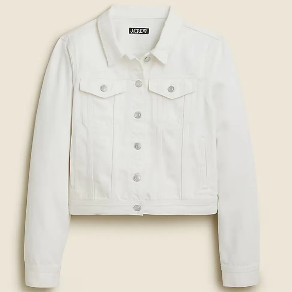5 🌟 Rated!! J.Crew New Classic denim jacket in white - Image 5