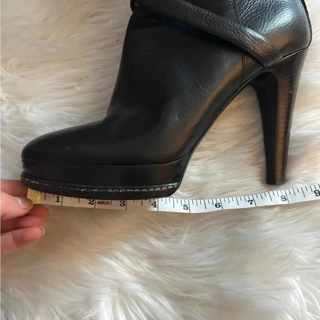 Ralph Lauren, Black High Heel Boots 4 inch heels - Image 12