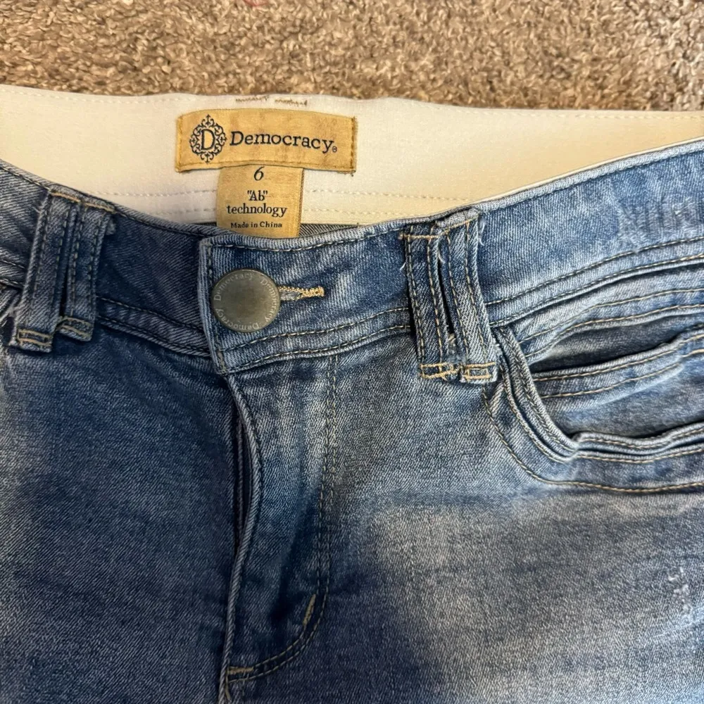 Democracy Ab Technology Jeans Sz 6 Light Acid Wash Skinny Ankle - Image 6