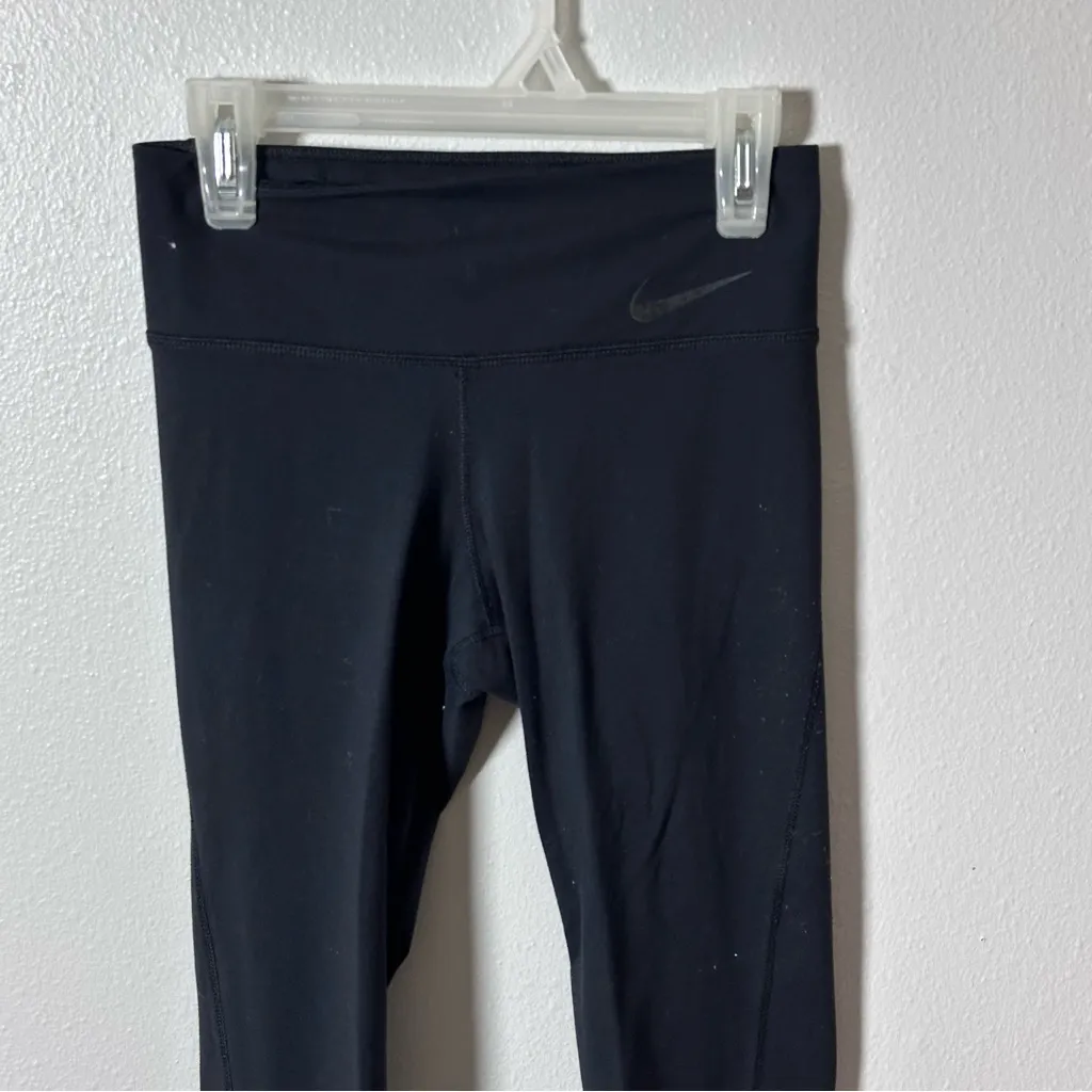 Nike Women Dri-Fit Capri Leggings‎ Black Athletic Size XS - Image 2