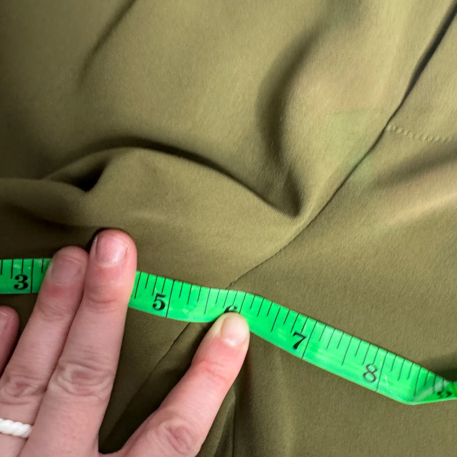 Lauren Ralph Lauren Khaki Olive Dress Shorts Women’s 4P Stretch Polyester Blend - Image 7