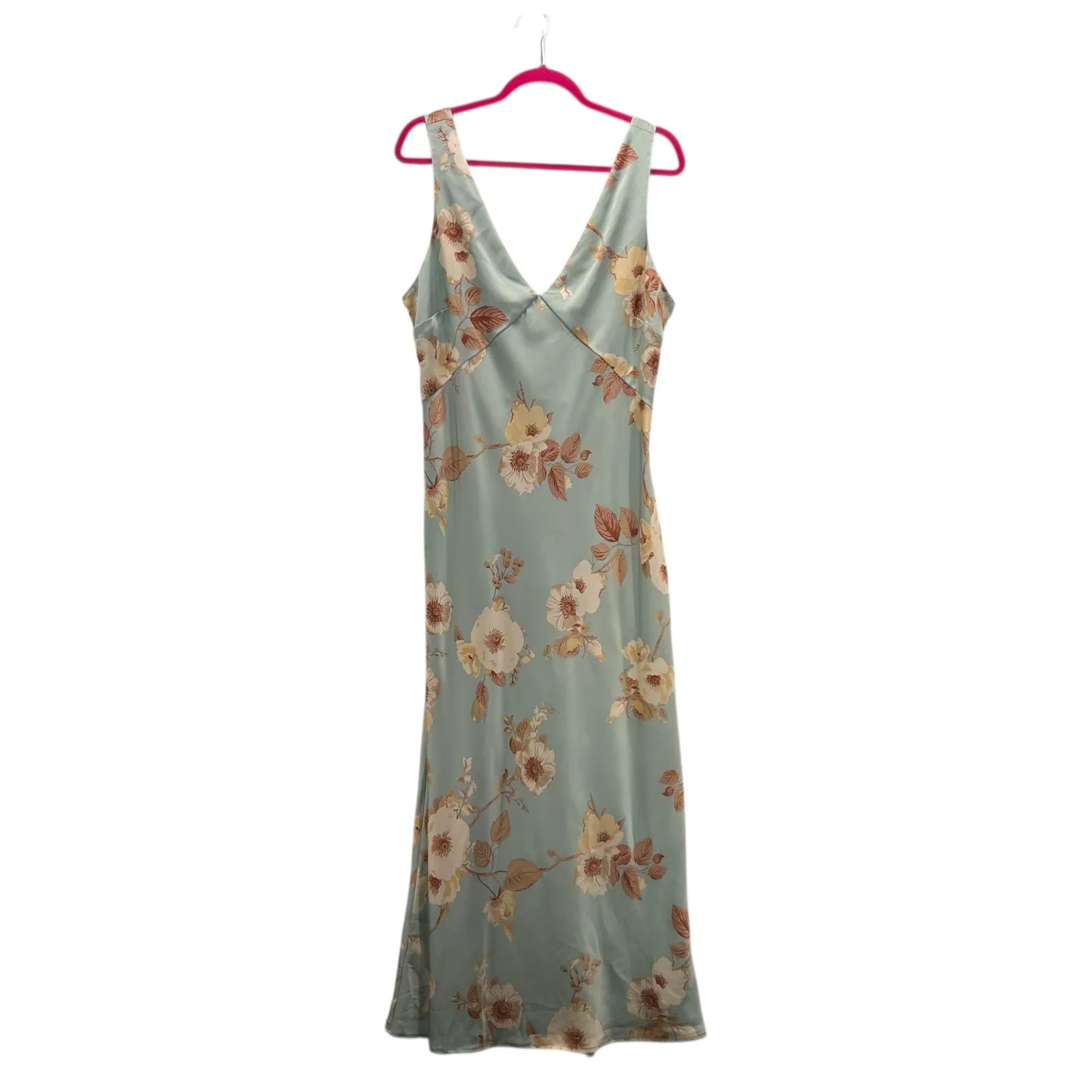 Y2K Floral Maxi Dress Sage‎ Green Large - Image 2