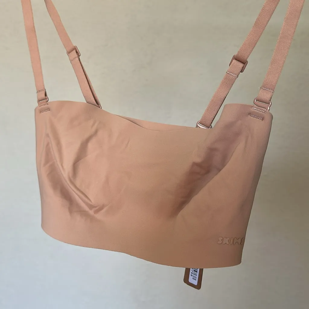 SKIMS NAKED‎ BANDEAU BRA IN OCHRE strapless size XXS nwt - Image 3