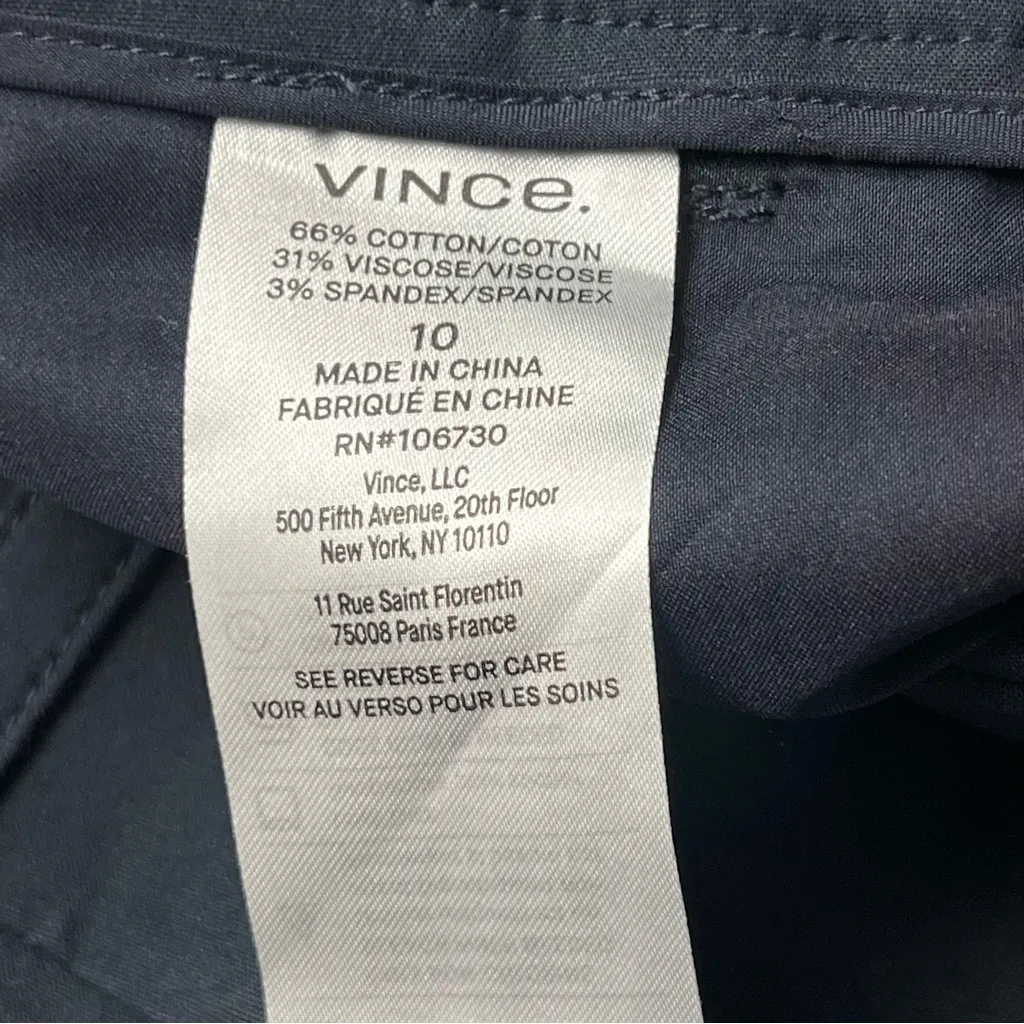 Vince Cigarette Trouser‎ Pant Womens 10 Coastal Blue Cotton Crop VR10322122 NEW - Image 5
