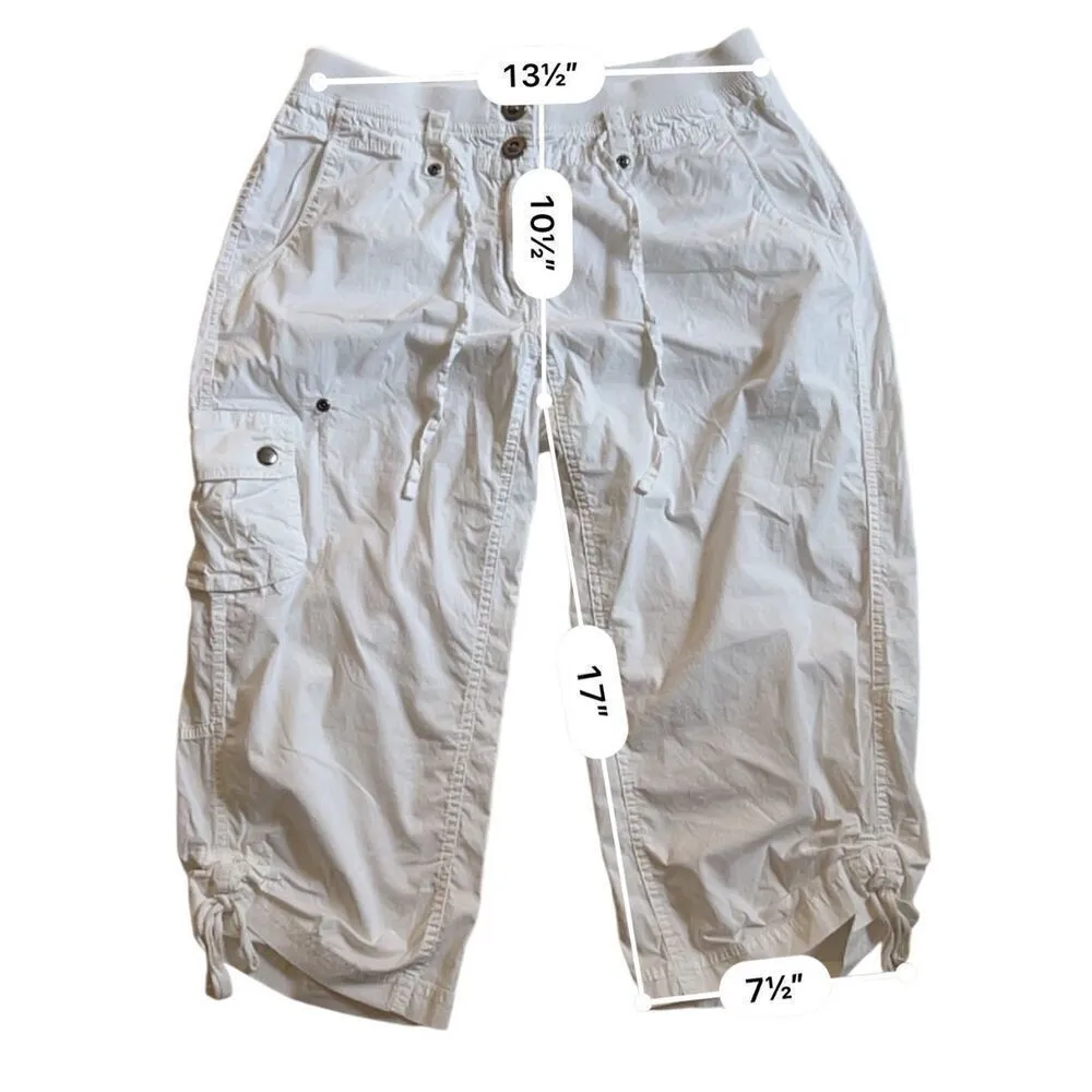 Bay Studio white capri Jogger size 8 Gray - Image 4