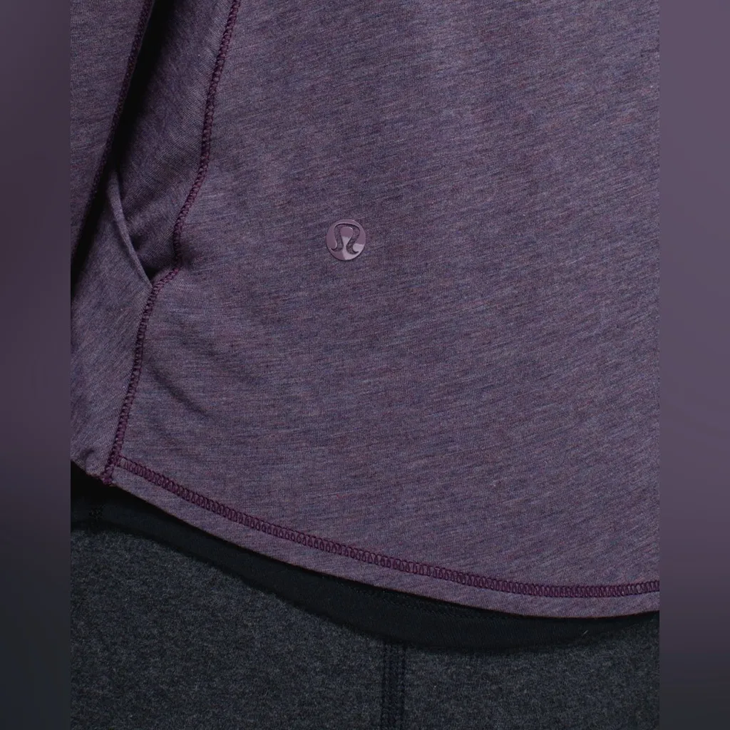 Lululemon Radiant Long Sleeve Heathered Purple Fog size 6 - Image 3