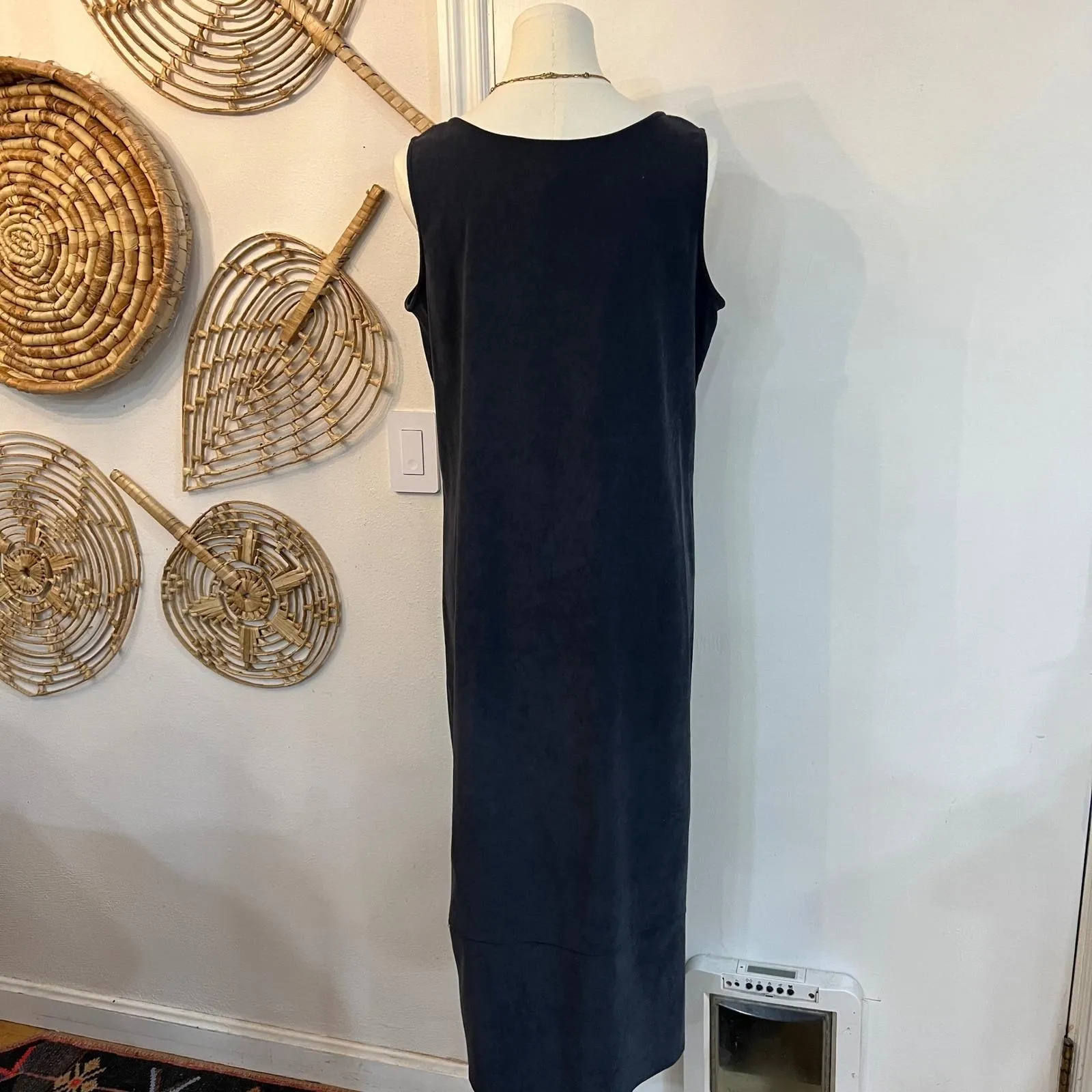 Vintage Jessica Howard 2 Pc Dress Jacket Set Abstract Floral Print 90s Size 14P - Image 9