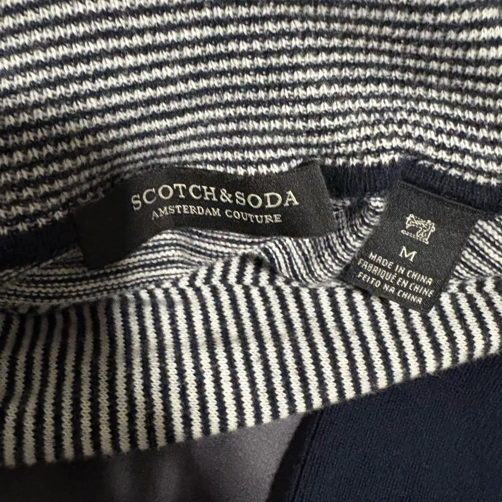 Scotch & Soda Men's Turtleneck Sweater - Black and White Stripes - Image 4