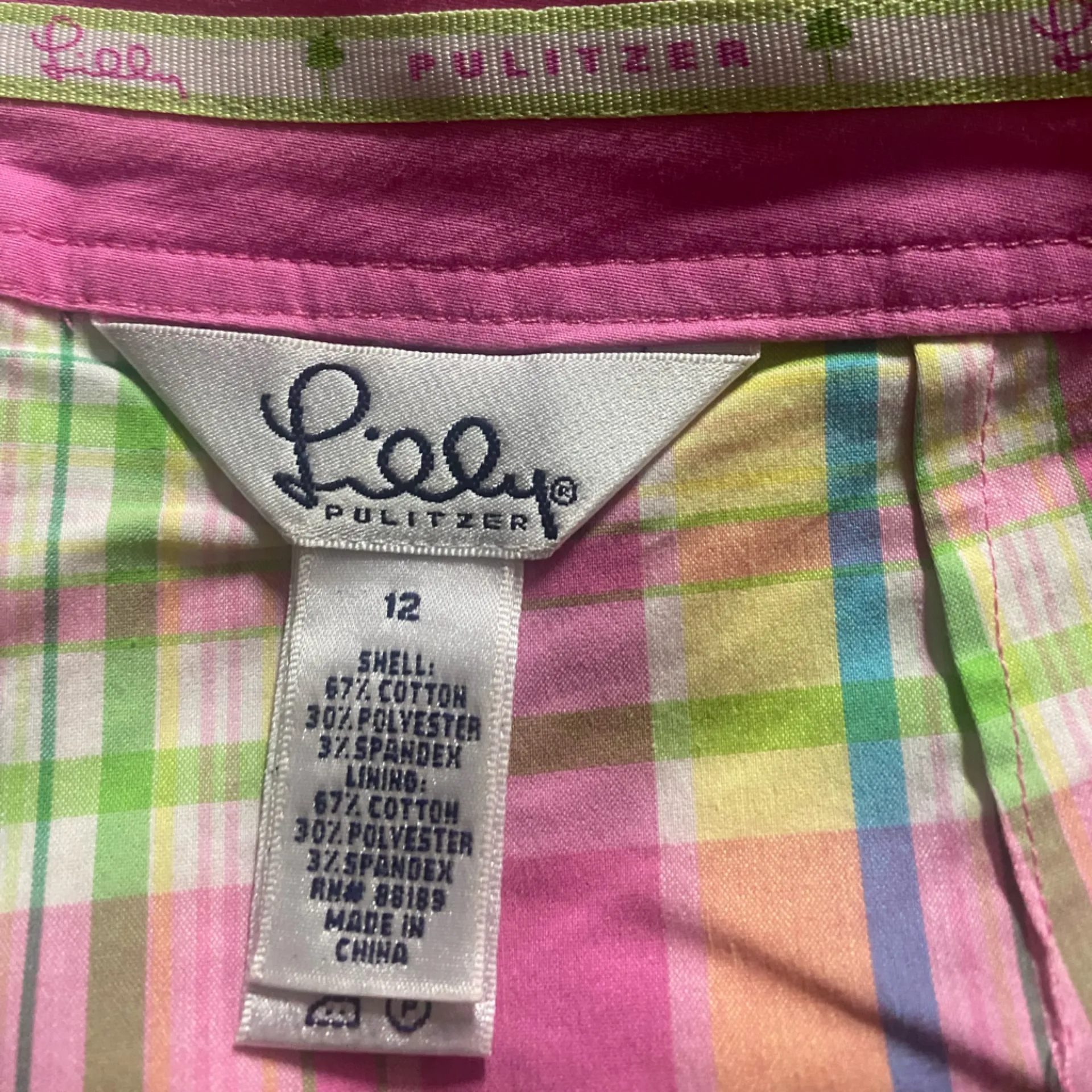 VINTAGE LILLY PULITZER Vibrant Plaid Skort with Pocket Accents
Size 12 - Image 7