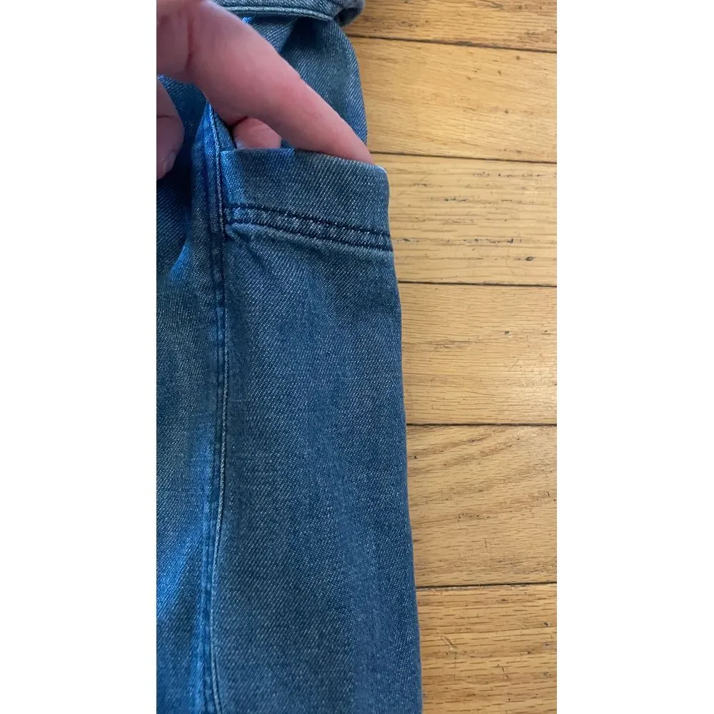 Soft Surroundings XL‎ soft button down jean dress collared - Image 4