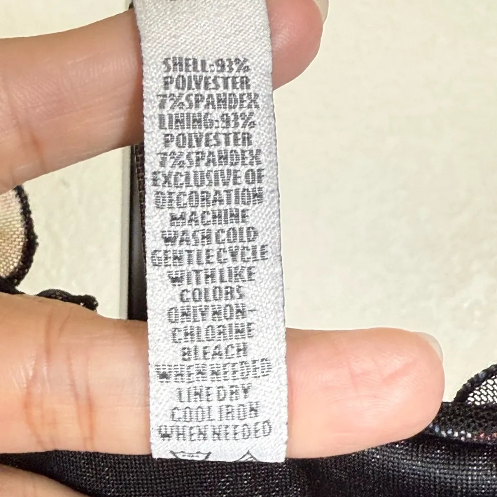 American Rag Large Black Floral Dress Sheer Sleeve Boho Maxi Vintage Chic Long - Image 14