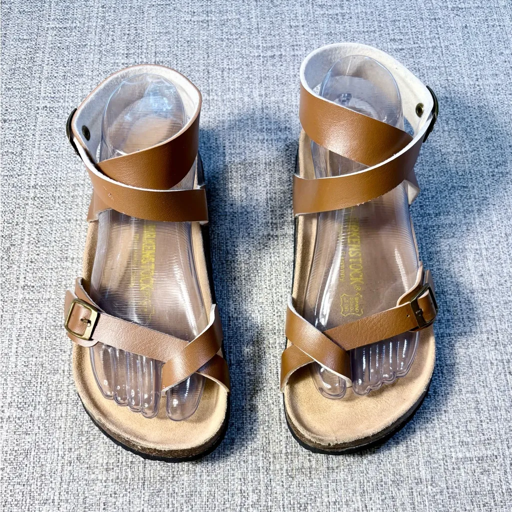 ♨️Birkenstock Yara Strappy Vegan Leather Sandals in Cognac Size 40 (9–9.5 US)🧡 - Image 13