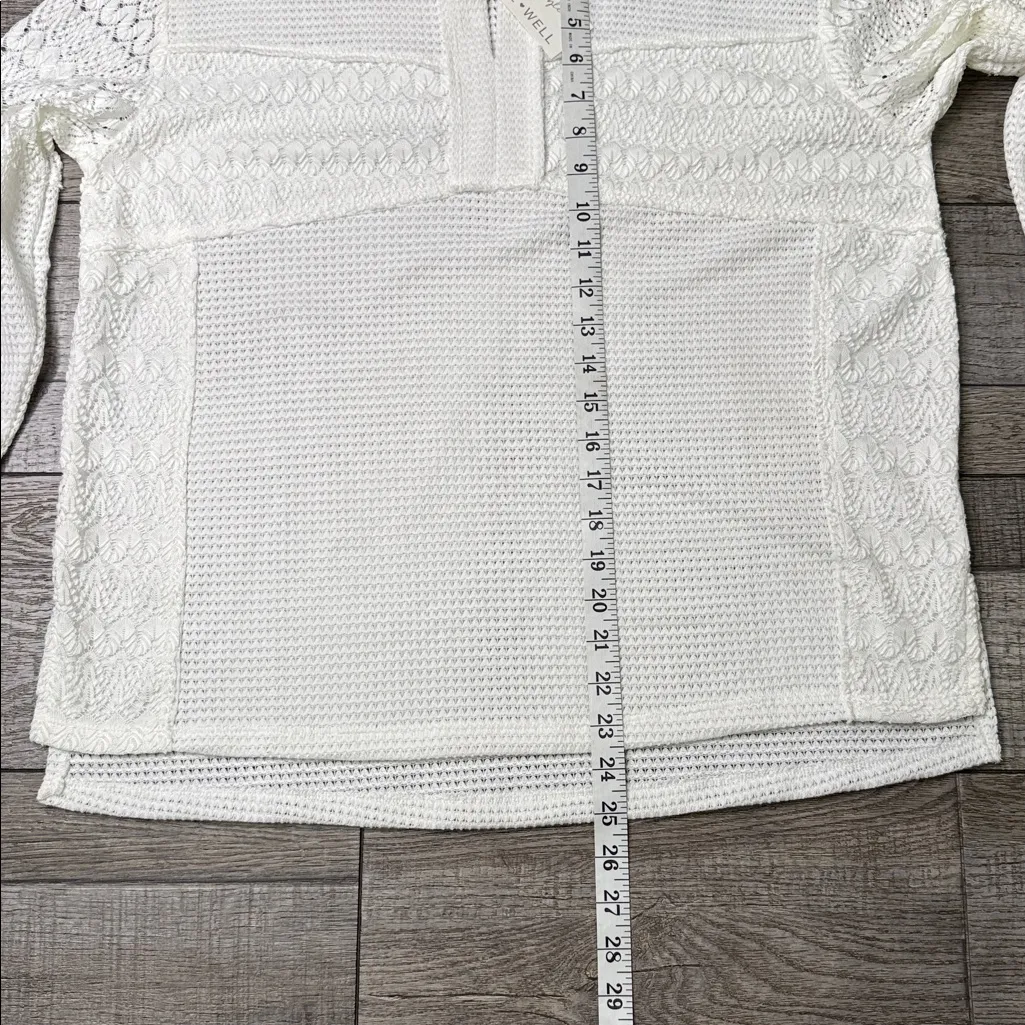 Live Well White Knit Top Size L - Image 5