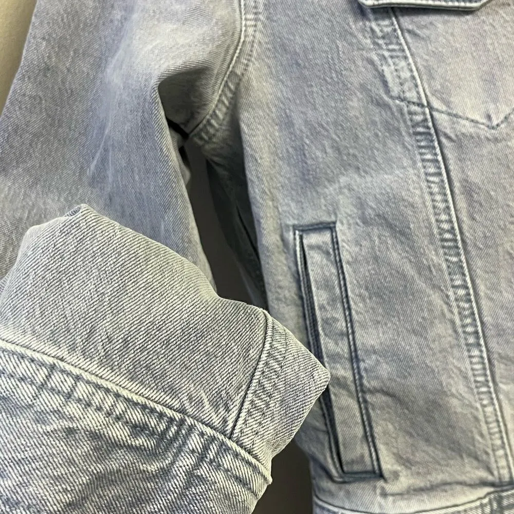 NWT-Universal Thread Purple Denim Jean Jacket with Defects and Home Embroidery-S - Image 8