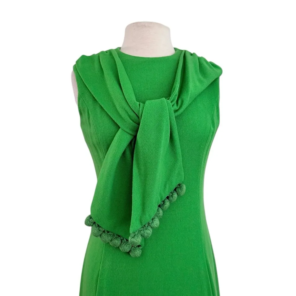 Vintage Dress Shift Green Short USA Union Tag 60’s 70’s S Small 4 6 M Medium 8 - Image 2