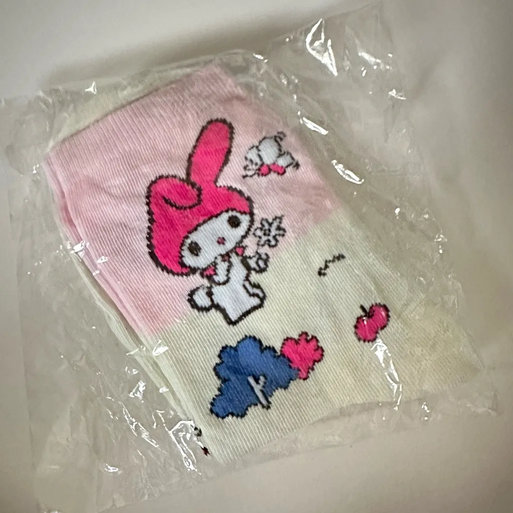 Sanrio My Melody Pink and White Socks - Image 2